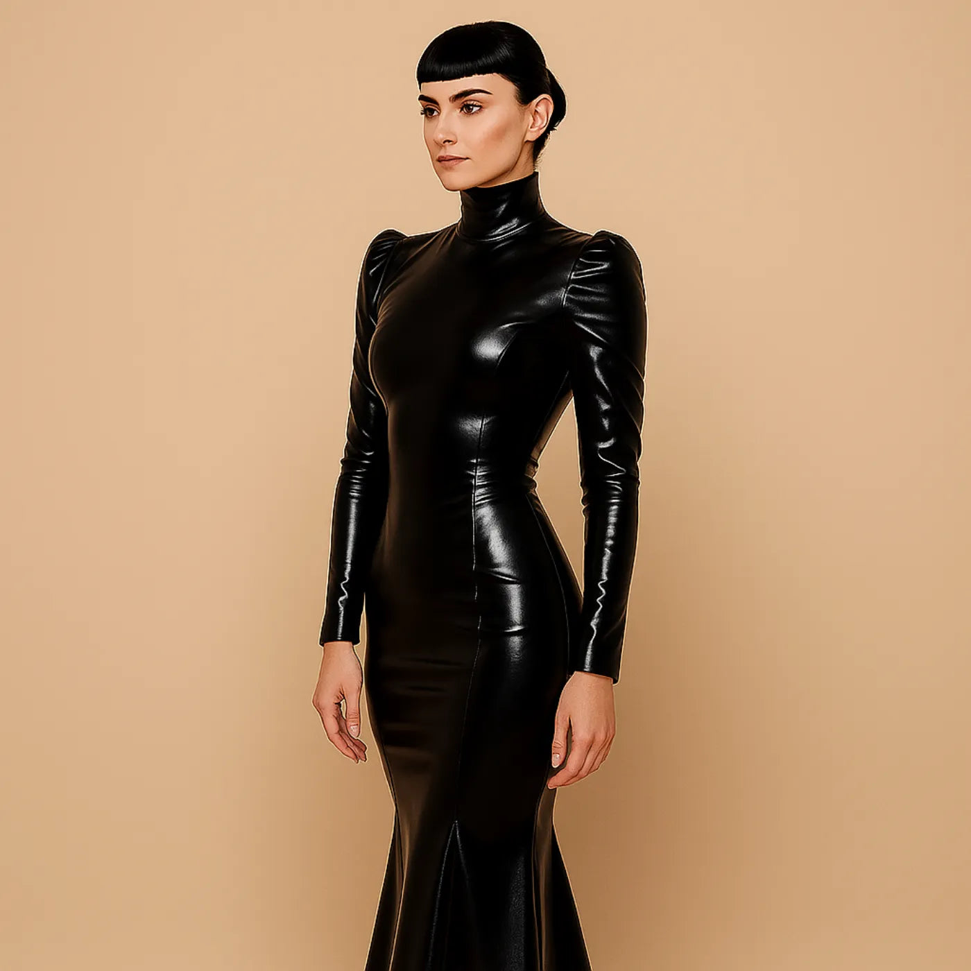 vestido-de-couro-preto